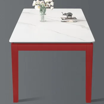 Модерен квадратен маса за хранене от неръждаема стомана, маса за хранене и столове за дневна, Водоустойчиви мебели за дома Esstische