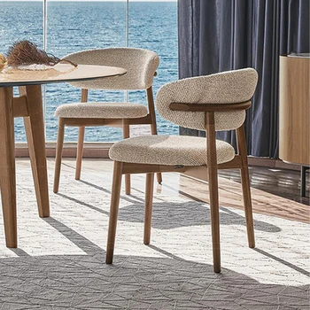 Модерни офис столове от лен, Модерен Скандинавски дизайн хол Луксозни столове за спални Минималистичная мебели за дома Mueblesa