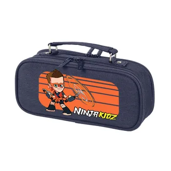 Мультяшные пеналы Ninja Kidz Голям капацитет, чанта за моливи, калъф за момичета, Офис студентски Органайзер за канцеларски материали, Ученически пособия