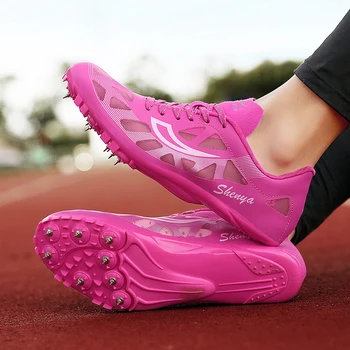 Мъжки и дамски обувки за бягане на къси дистанции, дишащи професионални спортни състезания маратонки