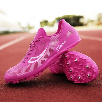 Мъжки и дамски обувки за бягане на къси дистанции, дишащи професионални спортни състезания маратонки