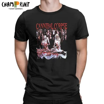 Мъжки тениски, Cannibal Трупове от 100% памук, новост, тениска с кръгло деколте, риза рок-група, дрехи с къс ръкав 6XL