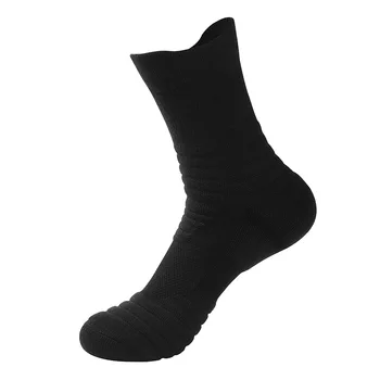Мъжко спортно кърпа, дебел баскетболен чорап, хавлиени зимни топли обикновен мъжки памучни къси чорапи голям размер