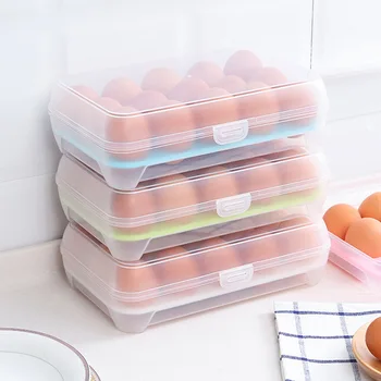 Нов Мрежест Кухненски Хладилник И Кутия За Съхранение На Яйца, Практичен Творчески Дом Преносим Пластмасова Кутия За Съхранение На Храна За Пикник