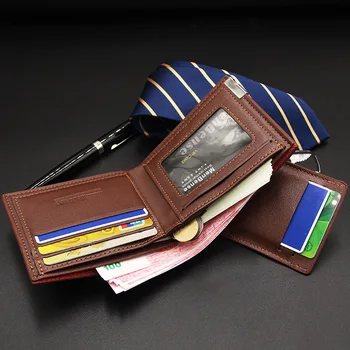 Нов мъжки портфейл, кратък мултифункционален, модерен случайни портфейл за карти, държачи за карти за мъже, дамски чанти-картодържатели с безплатна доставка