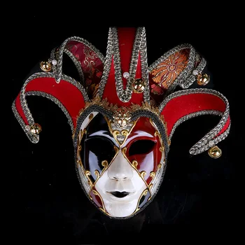 Нова висококачествена венецианска маскарадная маска за парти в чест на Хелоуин, клоунская маска за райския представяне