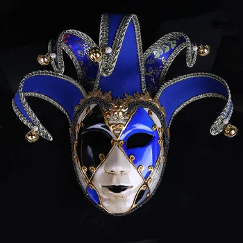 Нова висококачествена венецианска маскарадная маска за парти в чест на Хелоуин, клоунская маска за райския представяне