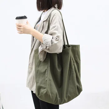 Нови дамски чанти, за многократна употреба холщовые чанти на рамо, многофункционална чанта за пазаруване с голям капацитет, ежедневна чанта за ръце Bolsas Feminina