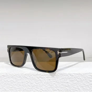 Нови слънчеви очила tom tf0907 за жени и мъже, марка дизайнерски обувки на Ford, черно пилот, модерни плажни слънчеви очила, festival oculos de sol feminino box