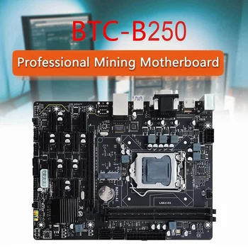 НОВОСТ-дънна Платка за майнинга B250 V2.1 BTC + процесор G4400 12XPCIE LGA1151 Двоен DDR4 MSATA USB3.0 дънна Платка за майнинга B250 ETH
