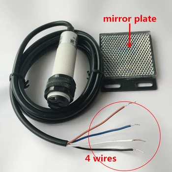 Отразяваща Фотоелектричния ключ с обратна връзка M18 с огледален рефлектор NPN PNP Sn: 2 м за производство на оптоволокна G18-3B2