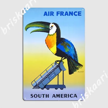 Плакат за пътуване 1956 Air France Южна Америка 
