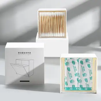 Пластмасови Стенни Кутии за Съхранение на Xiaomi Прахоустойчив Органайзер За Баня За Памучни Тампони, Лепило За Грим, Кутия За Малки Декорации