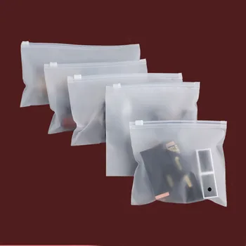 Плосък Дишаща Водоустойчива чанта с цип от Mylar с 16 проводника, Прозрачни матови Чанта с цип, Дрехи, Бельо, Чорапи, Чанти за показване