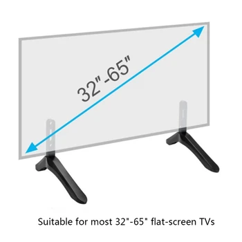 Поставка за телевизор Без Перфорация Основни Греди Универсален Телевизионен Скоба Стойка Стойка за LCD екрана, за да 32-65-инчов телевизор E7CB