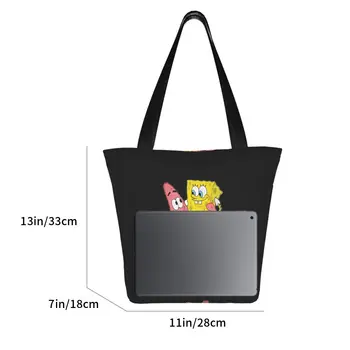 Потребителски Патрики Манга Пазаруване Холщовая Чанта Дамски Моющаяся На Хранителни Пазарска Чанта Shopper Bag