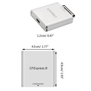 Преносим алуминиев USB 3.1 10 gbps CFexpressMemory Card Адаптер CFMemory Карта