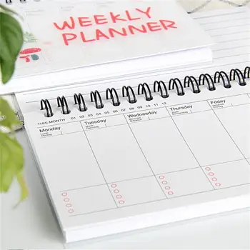 Прозрачна корица, практичен, удобен дневник, планиране на графици на макарата от полипропилен, Удобни за кожата канцеларски материали