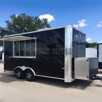 Произведено концессионный фаянс камион 7,5 фута вагон-ресторант с ремарке за европейски доставчици, Количка за хот-дог, количка за сладолед