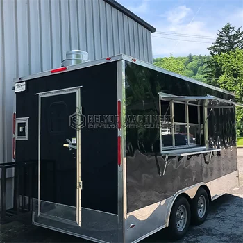 Произведено концессионный фаянс камион 7,5 фута вагон-ресторант с ремарке за европейски доставчици, Количка за хот-дог, количка за сладолед