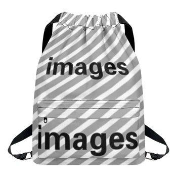 Раници с завязками за отпечатване на изображения с Голям капацитет Плажни преносими цип За студенти Плуване, Спорт, Йога, Фитнес
