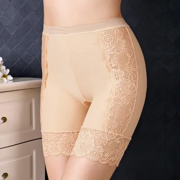 Секси дантелени дамски бикини, безшевни безопасни ластични гащи с висока талия, утягивающие боксови долни гащи, бельо, дамски къси панталони