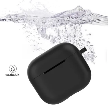 Силиконов защитен калъф за Apple AirPods 3, калъф за Bluetooth слушалки, кутия за безжично зареждане, защитен ръкав, аксесоари