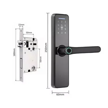 Система за Заключване на вратите на Hristo Smart Home Fechadura Eletronica Цифров Врата копчето за Заключване на Пръстови Отпечатъци с Клавиатура и Дистанционно Отключване TTLOCK APP