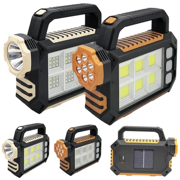 Слънчеви прожектори, USB зареждане, походный фенер, 3 източника на светлина, led прожектори, водоустойчив фенер, мощен слънчев фенер