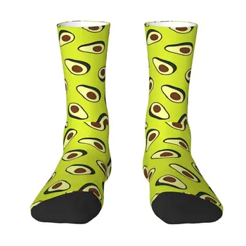 Стръмни сладки зелени чорапи с шарени авокадо, женски мъжки топли футболни спортни чорапи с 3D печат