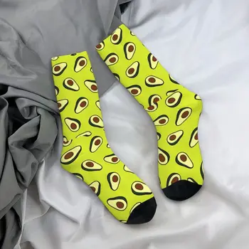 Стръмни сладки зелени чорапи с шарени авокадо, женски мъжки топли футболни спортни чорапи с 3D печат