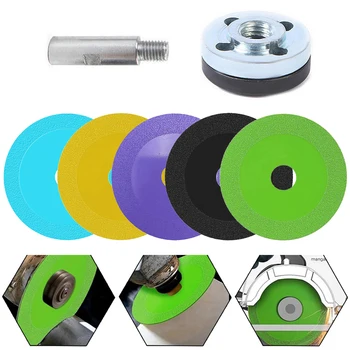 Стъклен режещ диск с набор от адаптери, пильный диск, теракот, нефритови шлайфане кръг, диск за ъглово шлайфане 100 тип