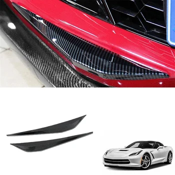 Тампон на преден страничната броня на колата е от въглеродни влакна за Chevrolet Corvette C7 2014-2018, разделителната лента за краища на устните броня