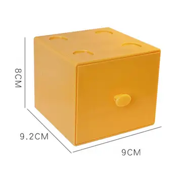 Тенис на квадратен кутия за съхранение на Тестени изделия, контейнер-органайзер, Безплатен комбинация, градивен елемент, кутия за съхранение на козметика, кутия за съхранение на бижута