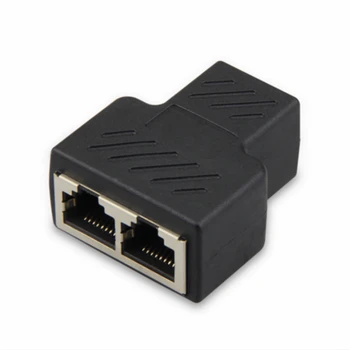 Удлинительный Ethernet кабел RJ-45 мрежов интерфейс конектор мрежов кабел, адаптер за стыкового съединение, 2 в 1, сплитер преобразовательной глави