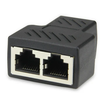 Удлинительный Ethernet кабел RJ-45 мрежов интерфейс конектор мрежов кабел, адаптер за стыкового съединение, 2 в 1, сплитер преобразовательной глави