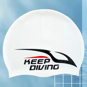 Ушна защита на еластичната дълга шапка за плуване на възрастни и деца в басейна