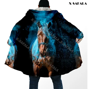 Цветна Картина с изображение на кон, произведения на домашни любимци, hoody с 3D принтом, палто с качулка, одеало, дъждобран, дебело яке, памучни пуловери, палта Даннеса