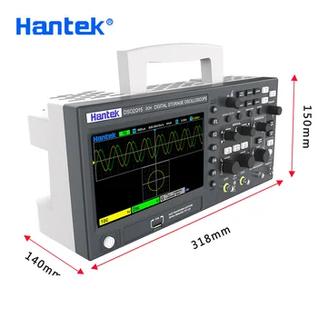 Цифров Запомнящият се осцилоскоп Hantek DSO2D15 2 канала 150 Mhz USB Osciloscopio 1GSa/s М честота на дискретизация