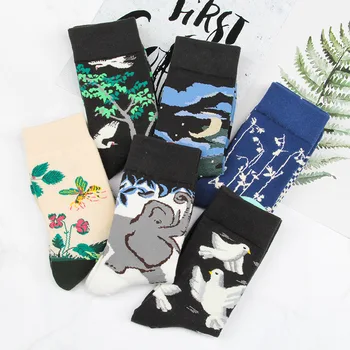 Чорапи в уличном стил, пролетно-есенни чорапи, индивидуалност, европейска и американска красота, тъфтинг чорапи, спортни чорапи за скейтборд