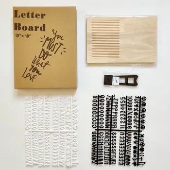 правоъгълна дъска за писма с размери 20x30 см, дъска за съобщения от дъб, статив с букви, чанта за съвсем малък за домашен декор